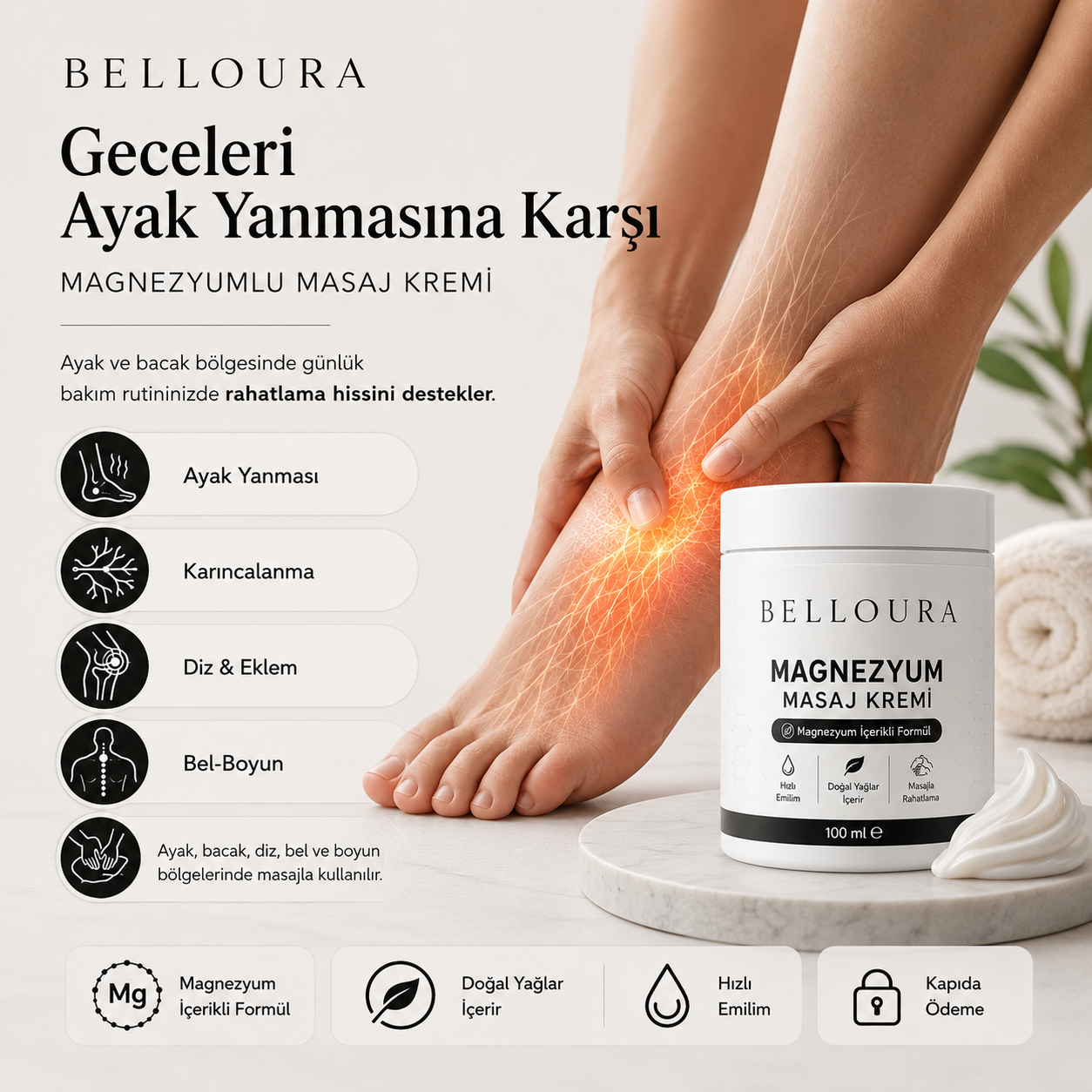 Magnezyum Masaj Kremi
